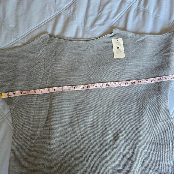 Moda Women’s Gray Sweater M Made in Italy Oversized Knit Dolman Sleeve Tunic - Picture 5 of 7